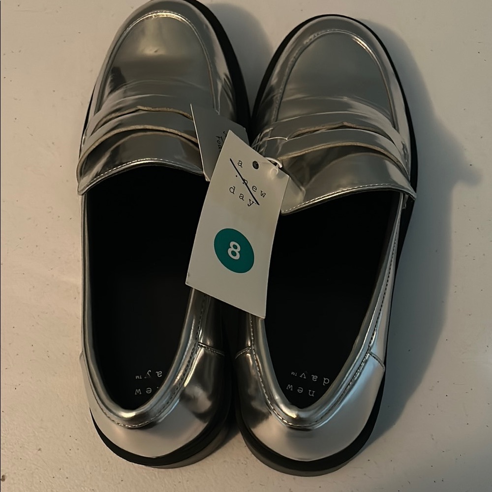 A New Day Silver Loafers